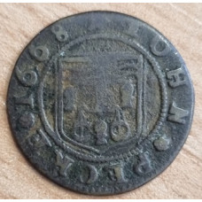 Cambridgeshire Cambridge John Pecke Halfpenny 1668